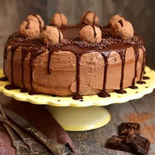 Sugar Free Whole Wheat Chocolate Truffle Cake