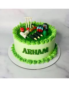 Green Cricket Cake
