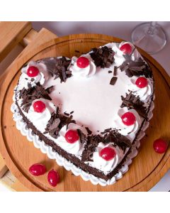 Gluten Free Black Forest Heart Shape Cake