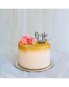 Gold-White Bride to be cake