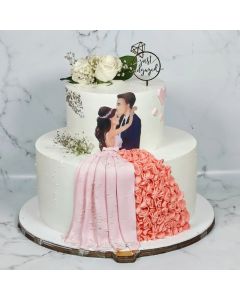 Engagement Couple Cake