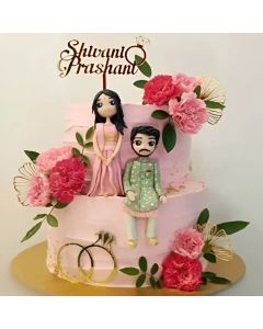 Two-Tier Engagement Cake