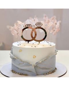 Beautiful Engagement Cake