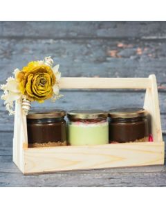 Premium Jar Cake Gift Hamper in Wooden Tray (Set of 3)