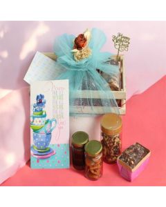 Gourmet Sweet Hamper with Cookies, Cake & Chocolate Jar