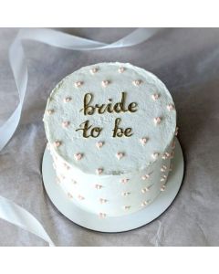 White Bride To Be cake