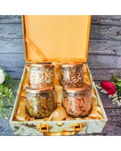 Dry Fruit  Jar Gift Hamper - 4 Jars, 350g Each