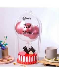 Dreamy Sky Air Strawberry Balloon Cake