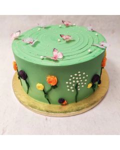 Green Butterfly Cake