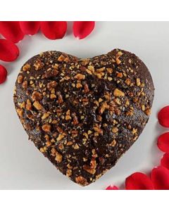 Sugar-Free Heart Shaped Nutty Plum Cake