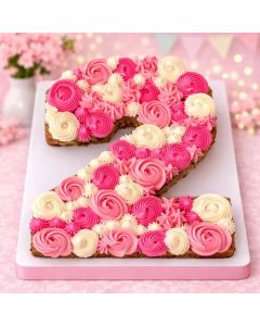 Floral Number Birthday Cake