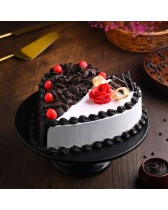 Premium Black Forest Heart Shape Cake
