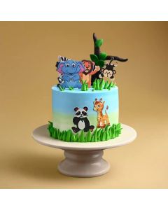 Premium Jungle Animal Theme Cake