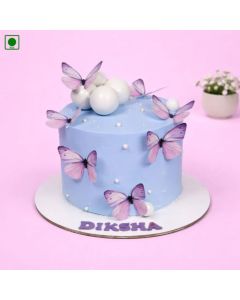 Blue Theme Birthday Cake