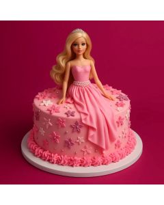 Luxury Barbie Theme Celebration Cake