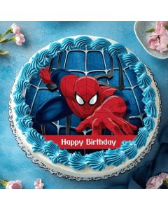 Spiderman Photo Cake