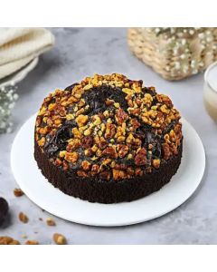 gluten free dates and walnut dry cake with rich texture