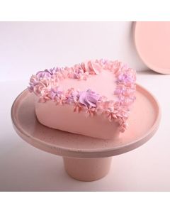 Sugar Free Heart shape pink cake