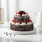 Sugar Free Two-Tier Black Forest Cake