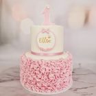 Baby Girl First Birthday cake