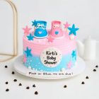 Blue Pink Baby Shower Cake
