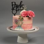 Pink Floral Bride to Be Cake