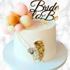 Elegant Bride To Be White Cake