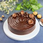 sugar free ferrero rocher cake with chocolate and hazelnuts