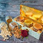 Healthy dry fruit hamper with elegant packaging