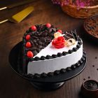 Premium Black Forest Heart Shape Cake