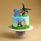 Premium Jungle Animal Theme Cake