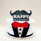  Black & White Retirement Cake