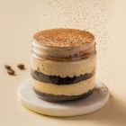 gluten free tiramisu jar cake with coffee layers