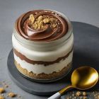 gluten free nutella cheese jar cake with creamy layers